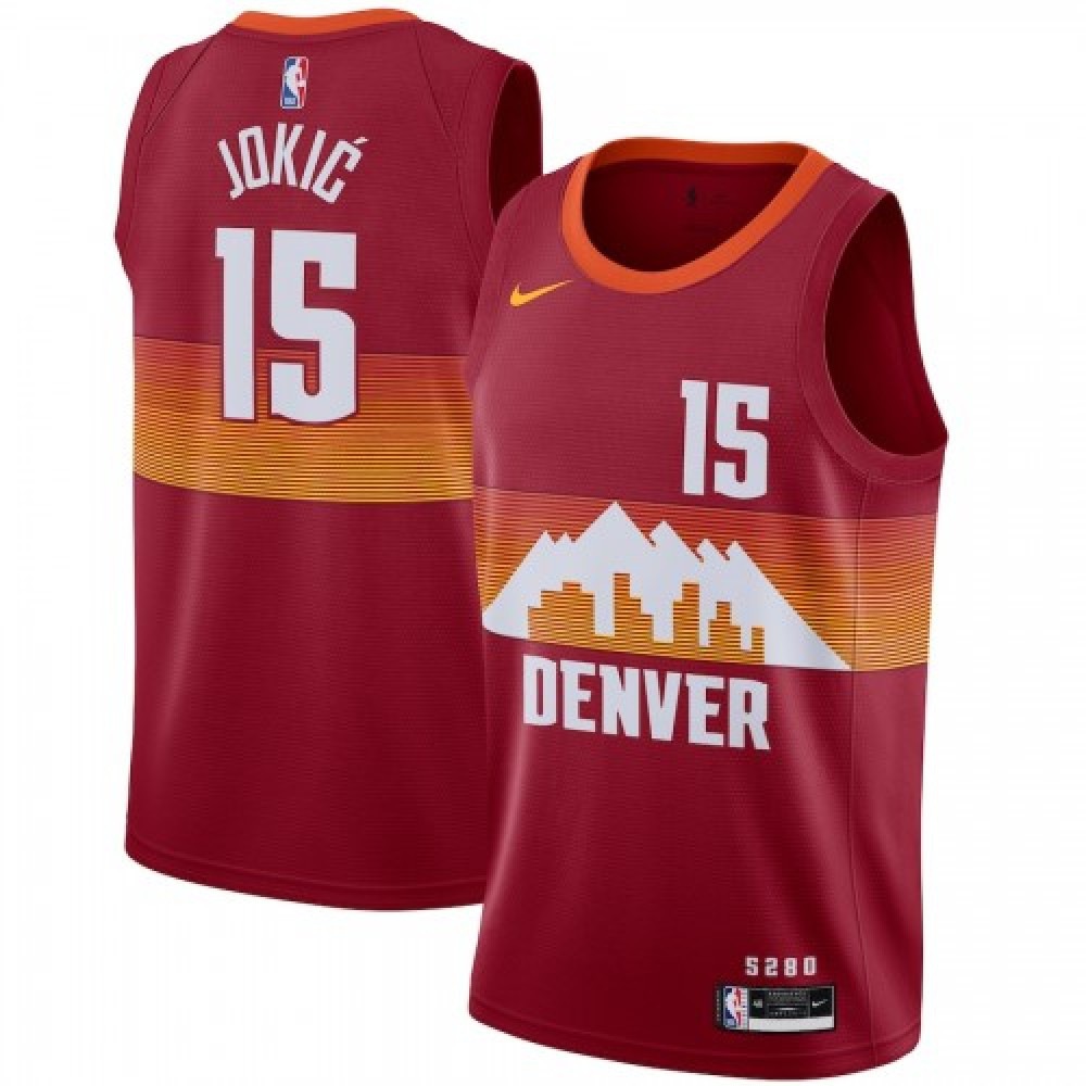 Men's Denver Nuggets Nikola Jokic #15 Red 2020/21 Swingman Player Jersey – City Edition-Pro Kit Vault | Brand New 26/27 Sports Jerseys